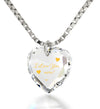 I Love You More Necklace 24k Gold Inscribed Tiny Crystal Swarovski Heart Pendant - NanoStyle Jewelry