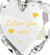 Tiny Heart Jewelry Set 24k Gold Inscribed I Love You More Necklace and Drop Earrings - NanoStyle Jewelry
