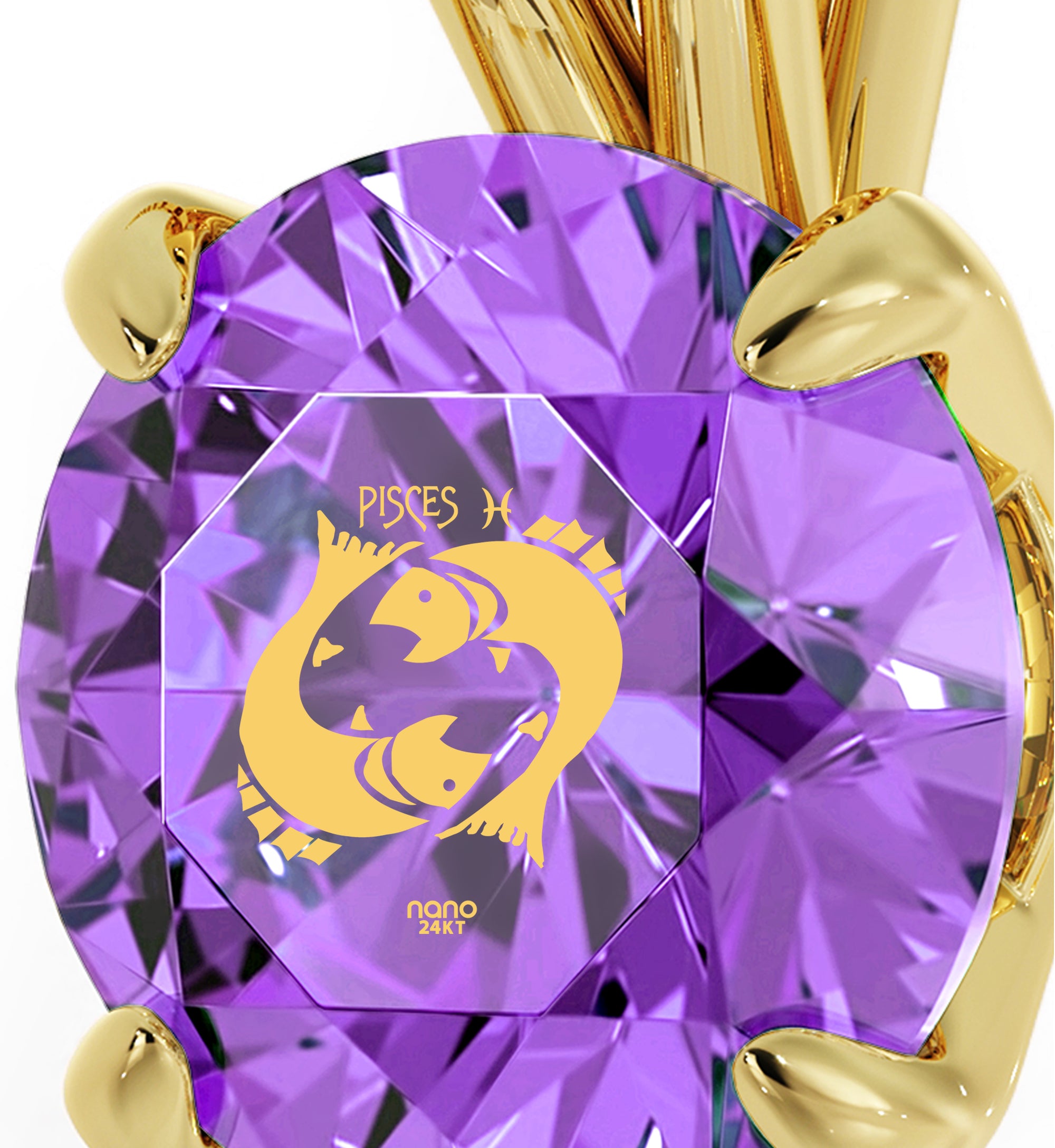 Pisces Gold Pendant - NanoStyle Jewelry