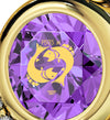 Gold Plated Pisces Necklace Zodiac Heart Pendant 24k Gold Inscribed on Crystal - NanoStyle Jewelry