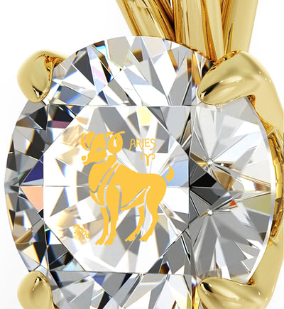 14k Gold Aries Pendant - NanoStyle Jewelry