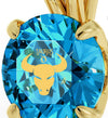 Gold Plated Taurus Necklace Zodiac Pendant 24k Gold Inscribed on Crystal - NanoStyle Jewelry
