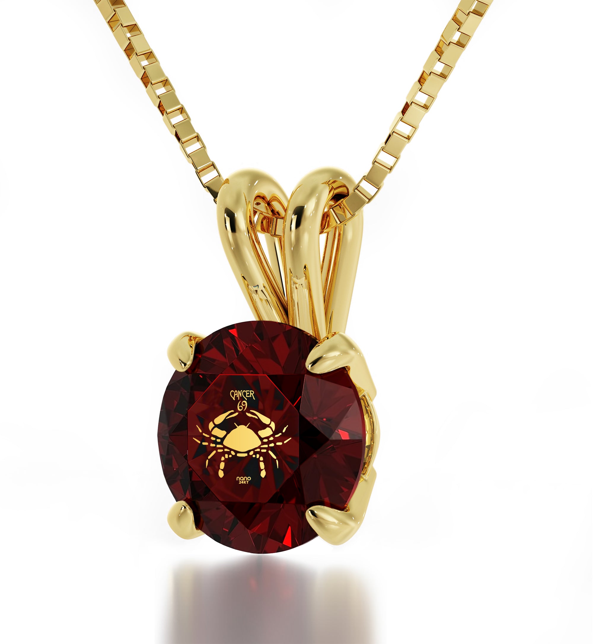 Gold Cancer Zodiac Necklace - NanoStyle Jewelry