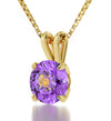 Gold Plated Leo Necklace Zodiac Pendant 24k Gold Inscribed on Crystal - NanoStyle Jewelry