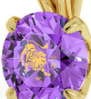 Gold Plated Leo Necklace Zodiac Pendant 24k Gold Inscribed on Crystal - NanoStyle Jewelry