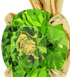 Gold Plated Leo Necklace Zodiac Pendant 24k Gold Inscribed on Crystal - NanoStyle Jewelry