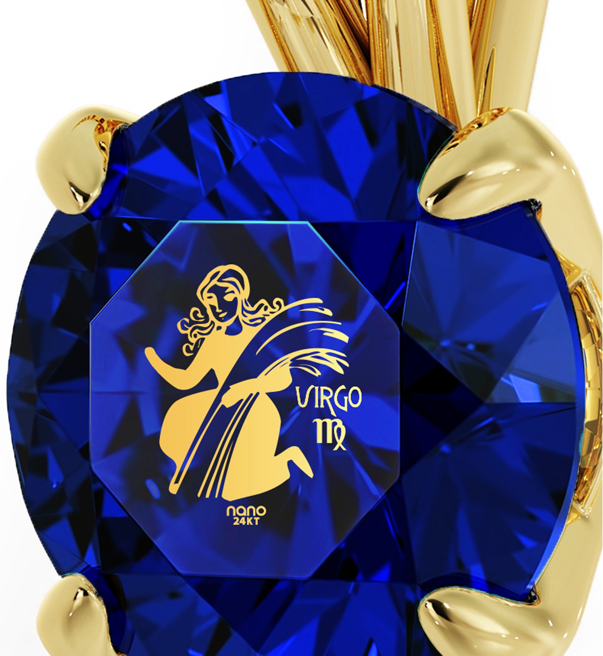 Virgo Pendant Necklace Gold - NanoStyle Jewelry