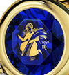 Gold Plated Virgo Necklace Zodiac Heart Pendant 24k Gold inscribed on Crystal - NanoStyle Jewelry