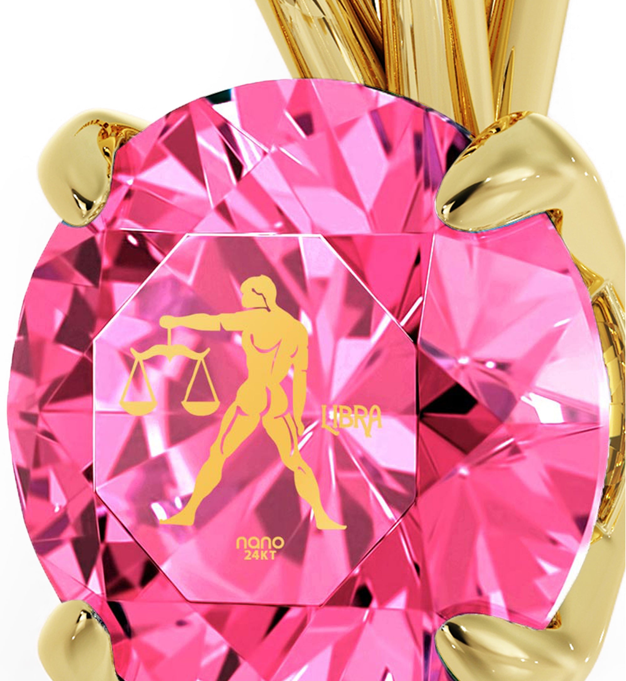 Gold Libra Pendant - NanoStyle Jewelry