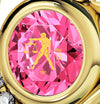 Gold Plated Libra Necklace Zodiac Heart Pendant 24k Gold Inscribed on Crystal - NanoStyle Jewelry