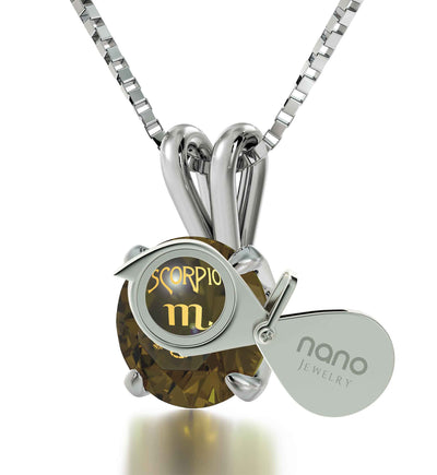 925 Sterling Silver Scorpio Necklace Zodiac Pendant - NanoStyle Jewelry