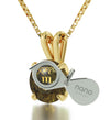 Gold Plated Scorpio Necklace Zodiac Pendant 24k Gold Inscribed on Crystal - NanoStyle Jewelry