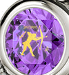 925 Sterling Silver Sagittarius Necklace Zodiac Heart Pendant 24k Gold Inscribed on Crystal - NanoStyle Jewelry