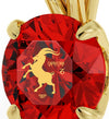 Gold Plated Capricorn Necklace Zodiac Pendant 24k Gold inscribed on Crystal - NanoStyle Jewelry
