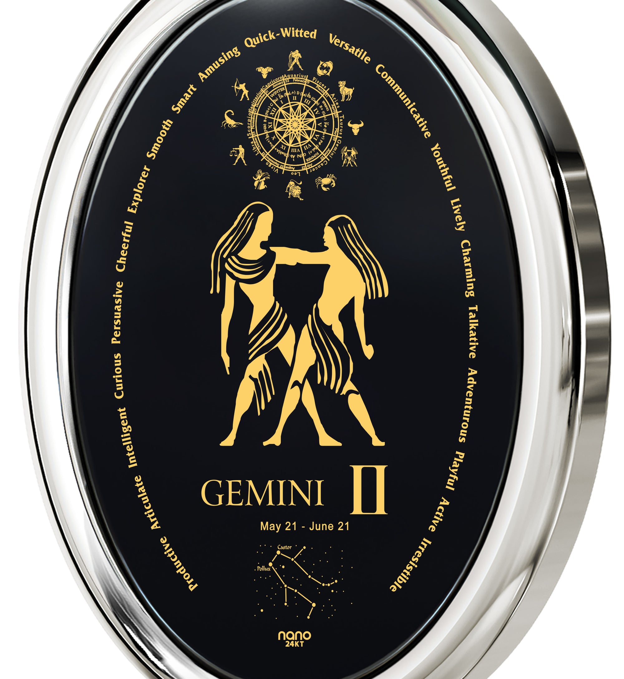 Gemini Necklace Silver - NanoStyle Jewelry