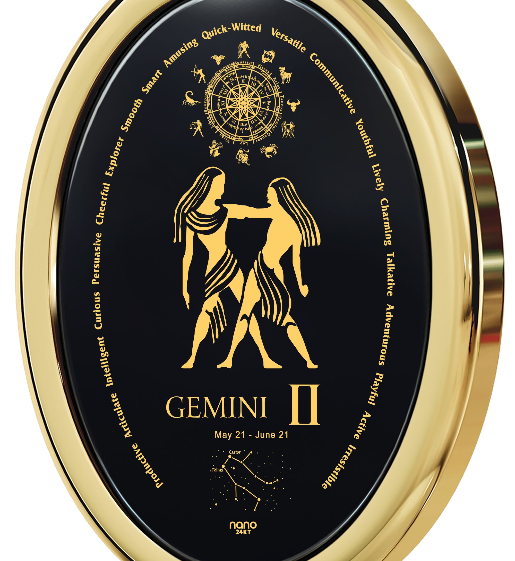 Gemini Gold Necklace - NanoStyle Jewelry