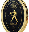 Libra Necklace Zodiac Pendant 24k Gold Inscribed on Onyx Stone - NanoStyle Jewelry