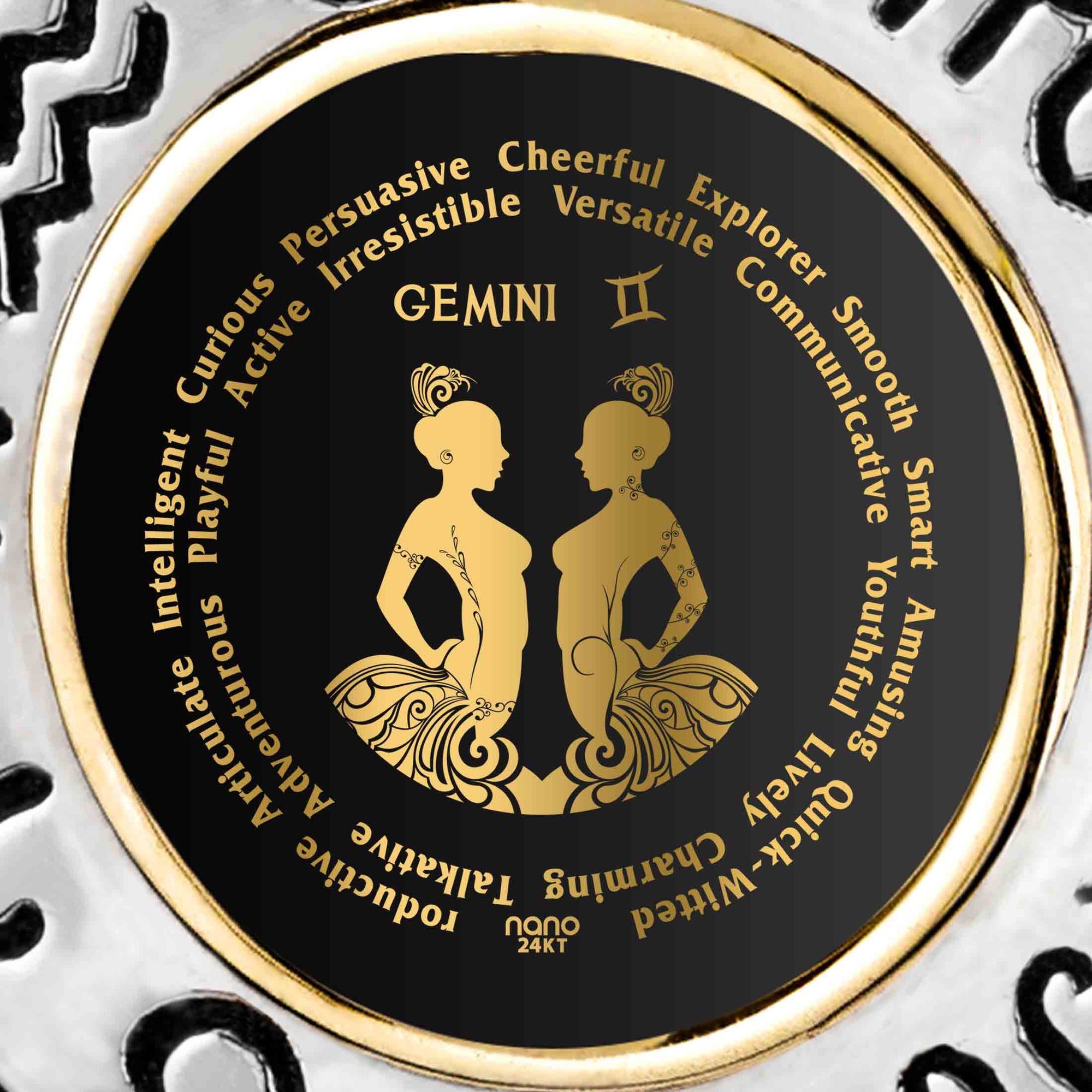 Gemini Necklaces for Lovers of the Zodiac | Inscribed in Gold Birthday Jewelry Gift