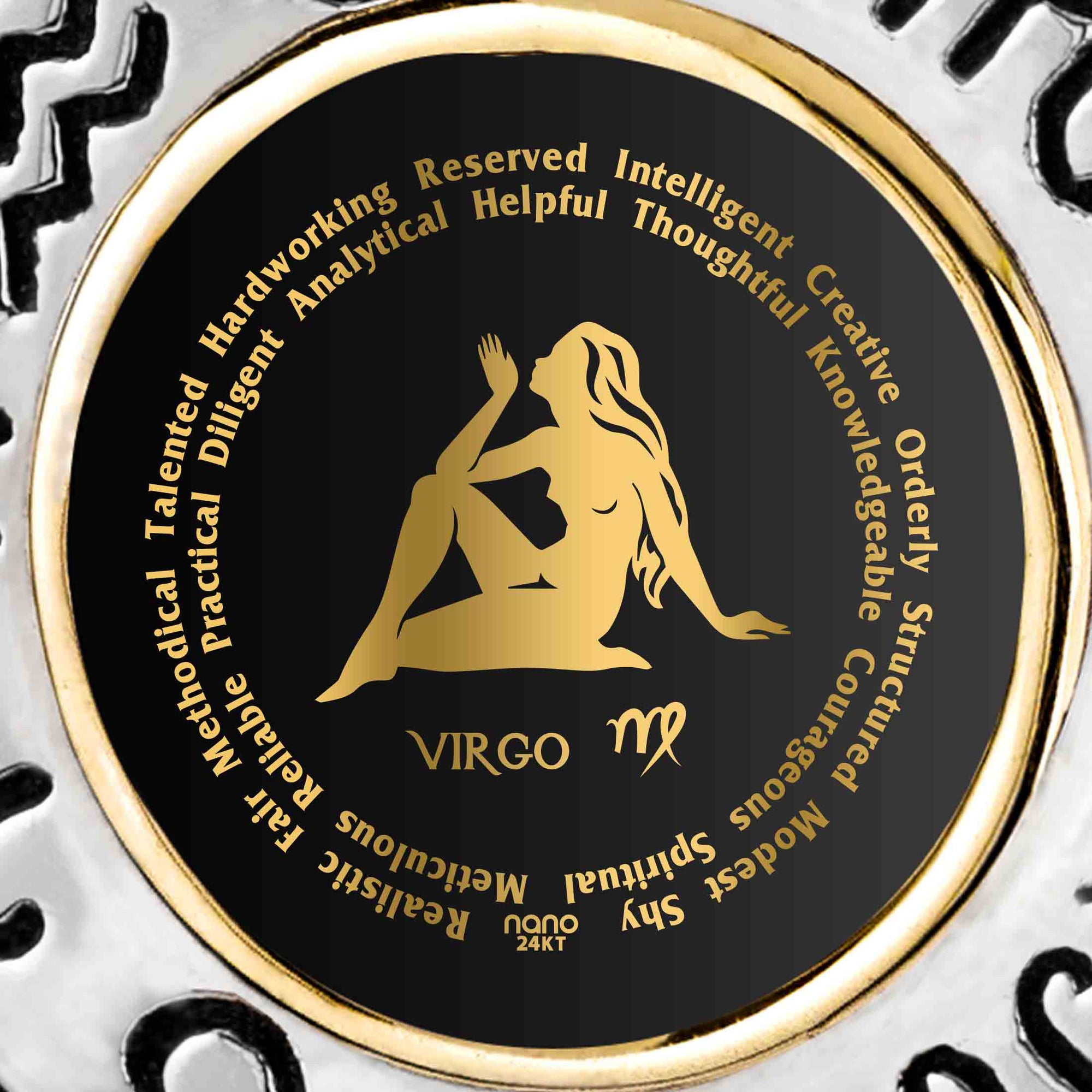 Virgo Necklaces for Lovers of the Zodiac | Inscribed in Gold Birthday Jewelry Gift