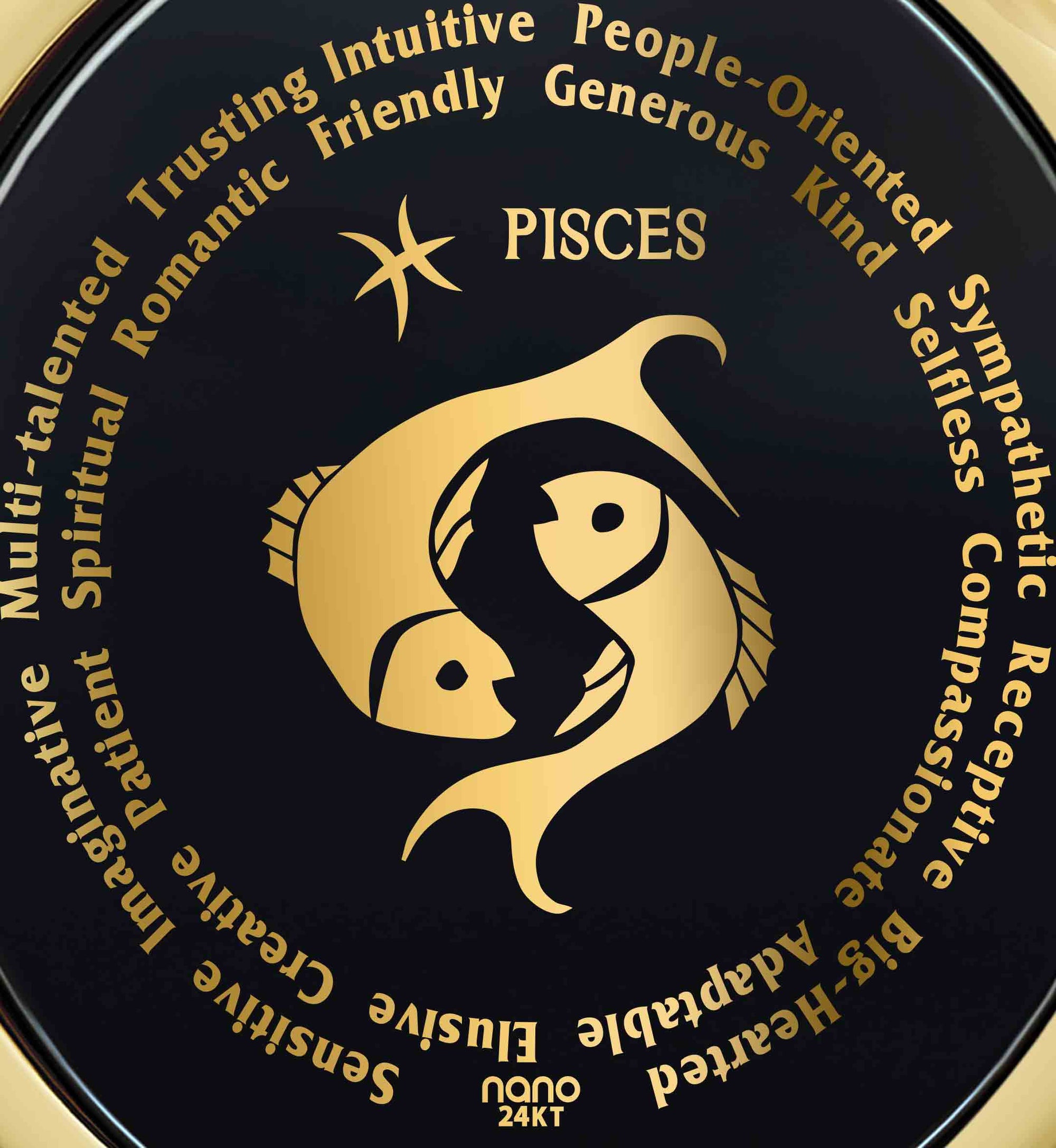 Pisces Necklaces for Lovers of the Zodiac | Inscribed in Gold Birthday Jewelry Gift