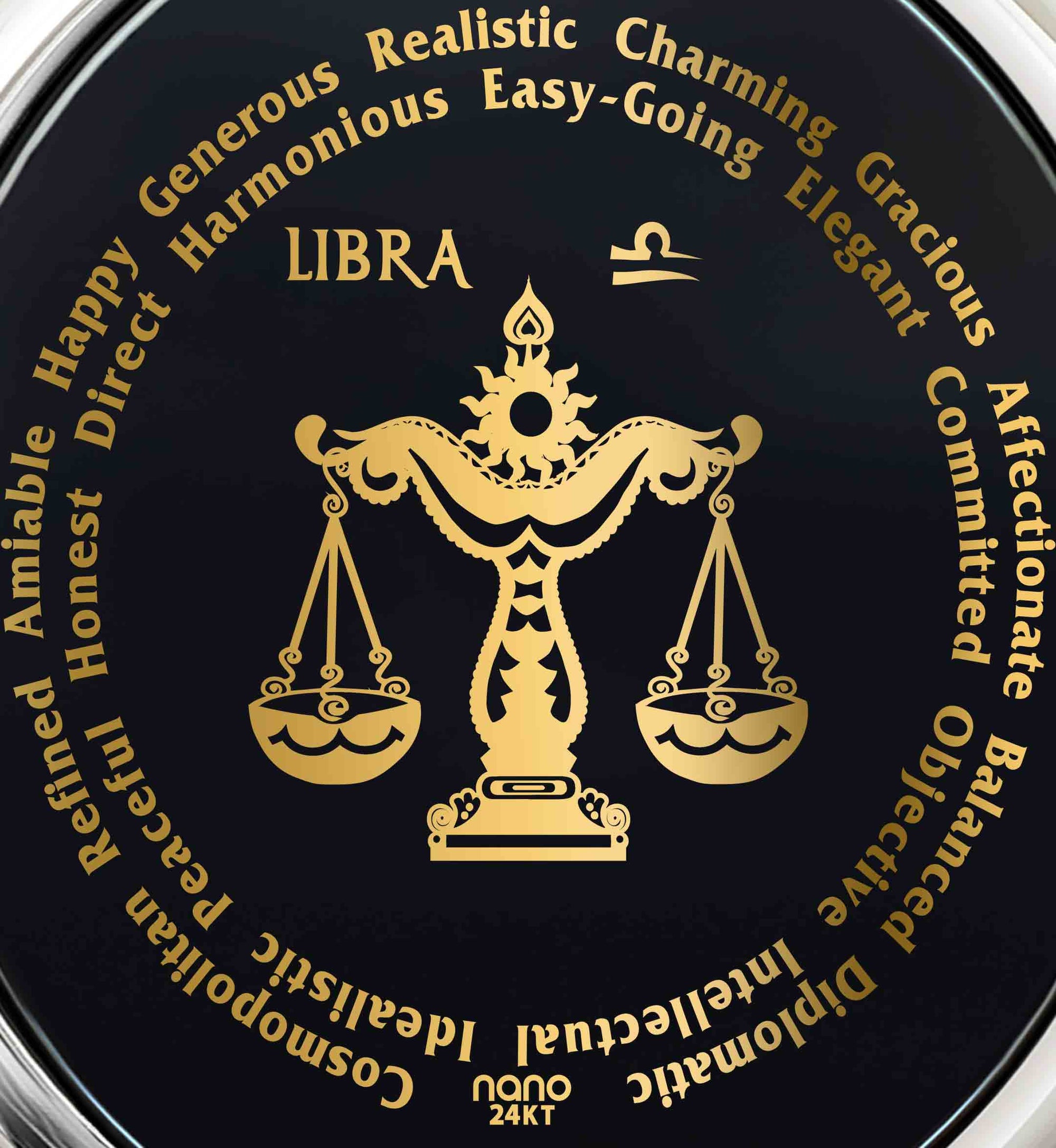 Libra Necklaces for Lovers of the Zodiac | Inscribed in Gold Birthday Jewelry Gift