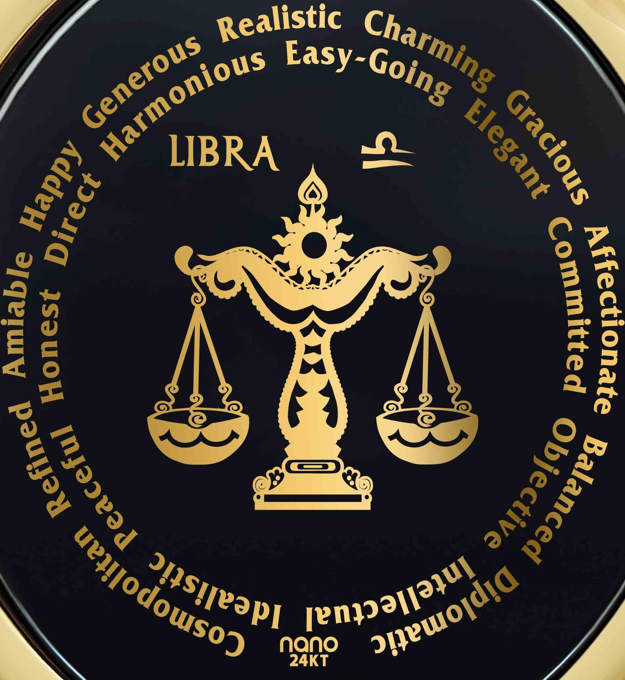 Libra Necklaces for Lovers of the Zodiac | Inscribed in Gold Birthday Jewelry Gift