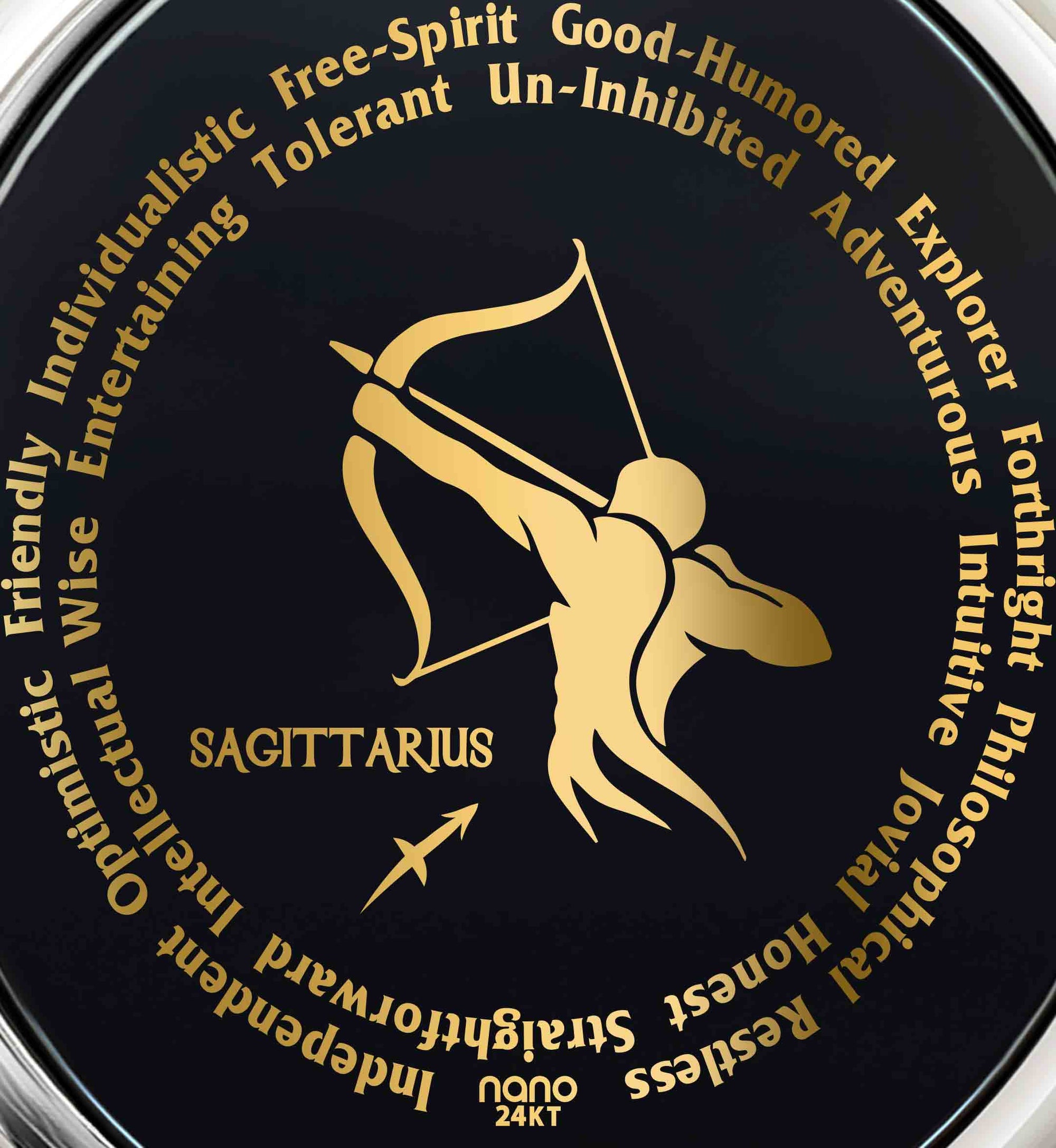 Sagittarius Necklaces for Lovers of the Zodiac | Inscribed in Gold Birthday Jewelry Gift