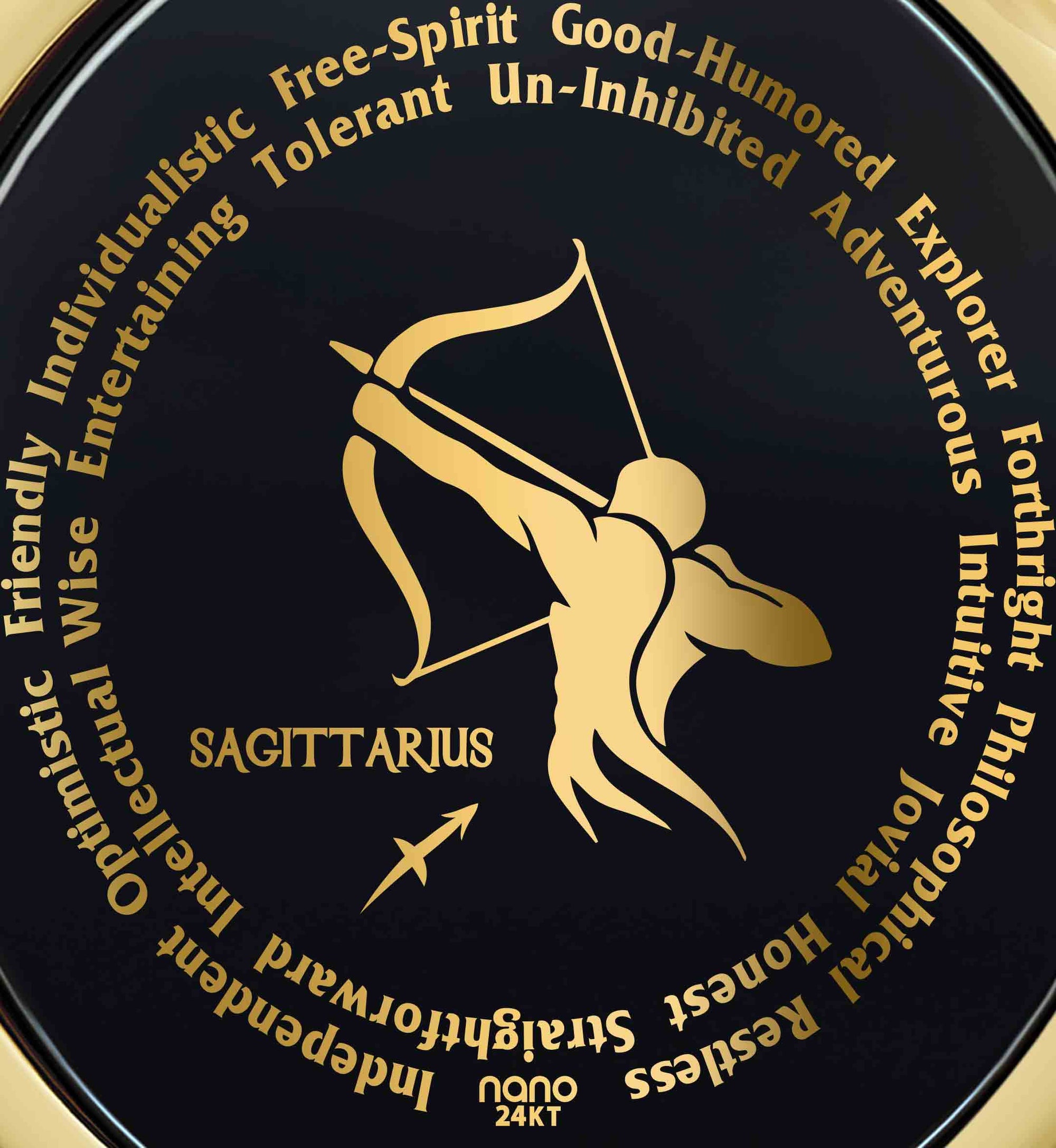 Sagittarius Necklaces for Lovers of the Zodiac | Inscribed in Gold Birthday Jewelry Gift