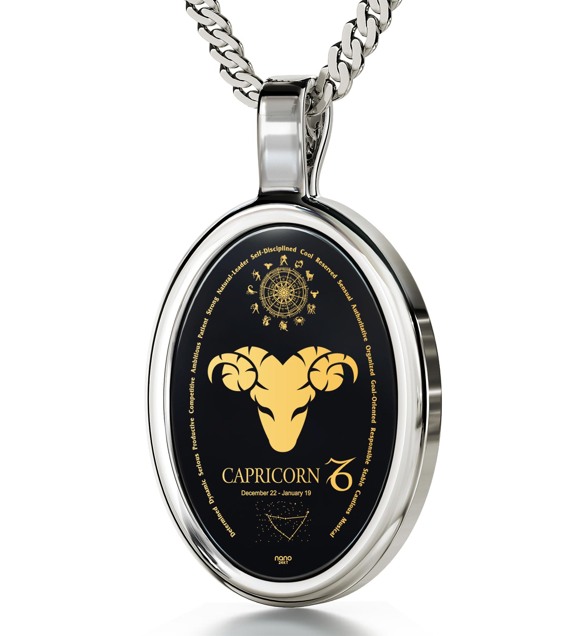 Capricorn Necklace Silver - NanoStyle Jewelry