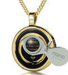 Serenity Prayer Necklace 24k Gold Inscribed Zen Circle Pendant