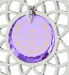 Silver Serenity Prayer Necklace Mandala Pendant Inscribed in 24k Gold