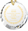 Serenity Prayer Necklace Inspirational Cubic Zirconia Pendant