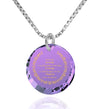 Serenity Prayer Necklace Inspirational Pendant Inscribed in 24k Gold