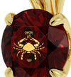 Gold Plated Cancer Necklace Zodiac Pendant 24k Gold inscribed on Crystal - NanoStyle Jewelry