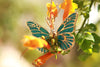 Handcrafted Polymer Clay Butterfly Necklace Handmade Jewelry, Gold Plated Sterling Silver Anniversary Butterfly Pendant, Perfect Christmas Gifts for Women