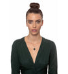 Woman Wearing Silver Capricorn Necklace - NanoStyle Jewelry