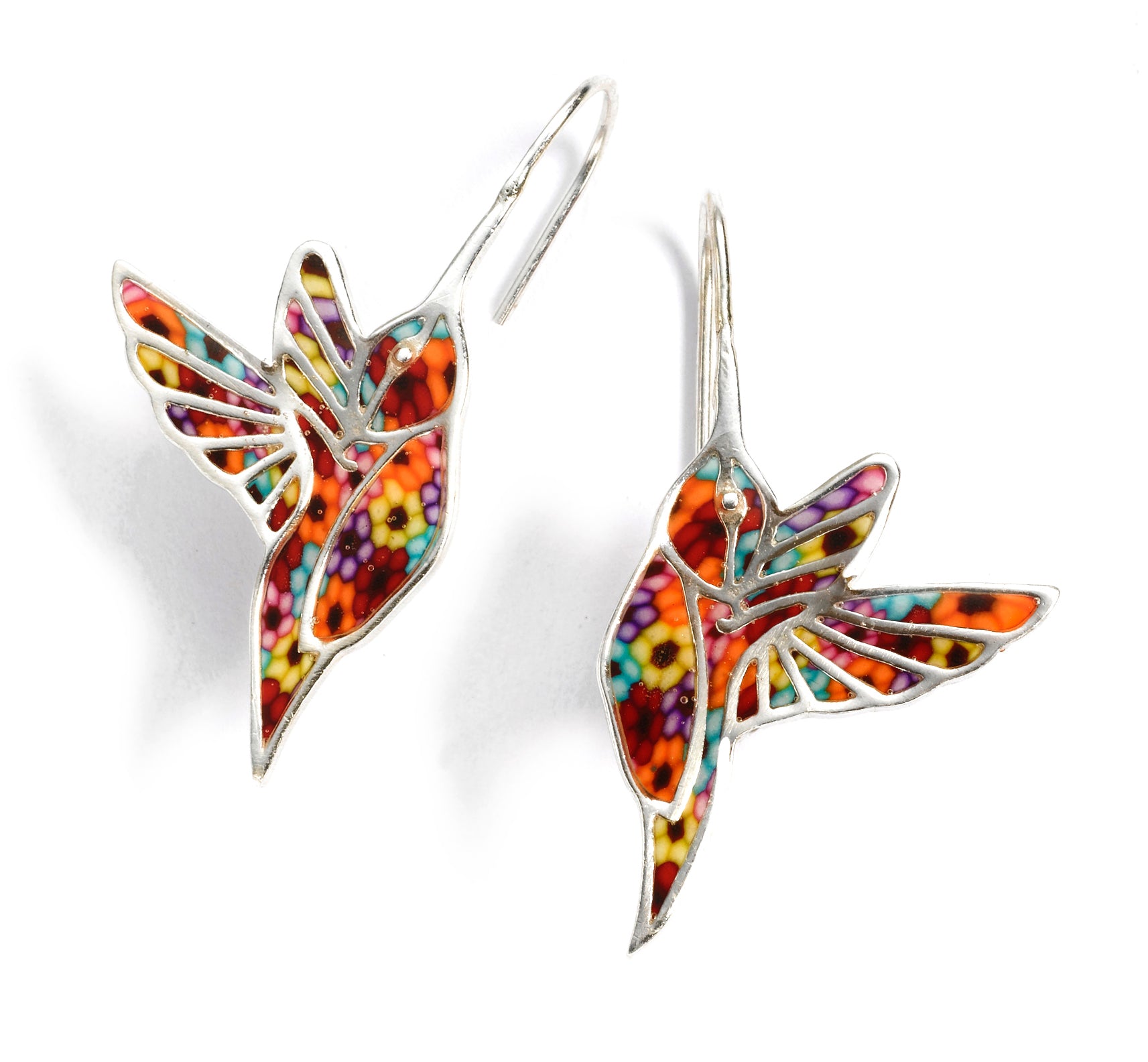925 Sterling Silver Hummingbird Dangle Earrings - NanoStyle Jewelry