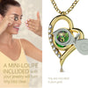 Gold Plated Silver Taurus Necklace Zodiac Heart Pendant 24k Gold Inscribed on Crystal