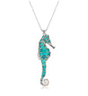 925 Sterling Silver Seahorse Necklace Handcrafted Pendant - NanoStyle Jewelry