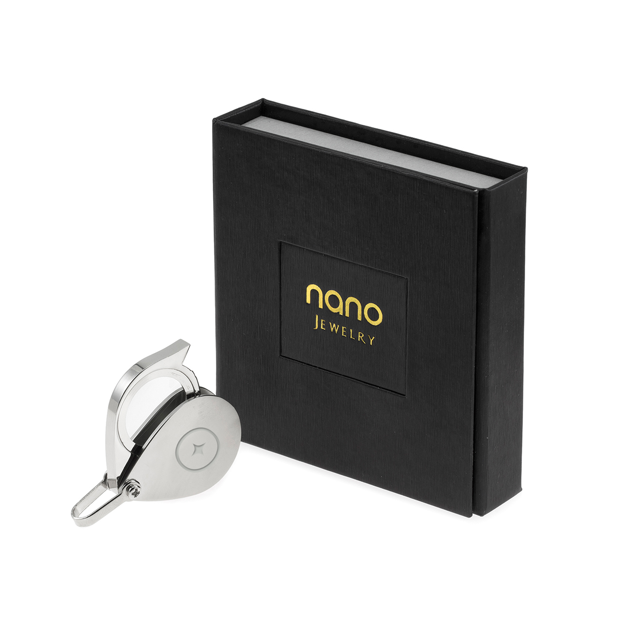 Nano Jewelry Box with mini magnifying glass 24k gold inscribed necklace collection Gold Birthday Jewelry Gift