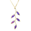 Gold Plated Sterling Silver Olive Leaf Necklace Pendant - NanoStyle Jewelry