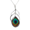 925 Sterling Silver Peacock Feather Necklace Handcrafted Pendant - NanoStyle Jewelry