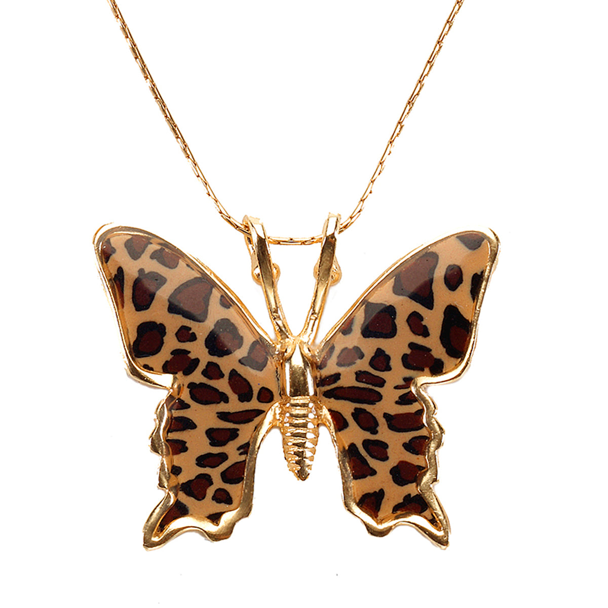 Gold Plated 925 Sterling Silver Butterfly Necklace Handcrafted Pendant - NanoStyle Jewelry