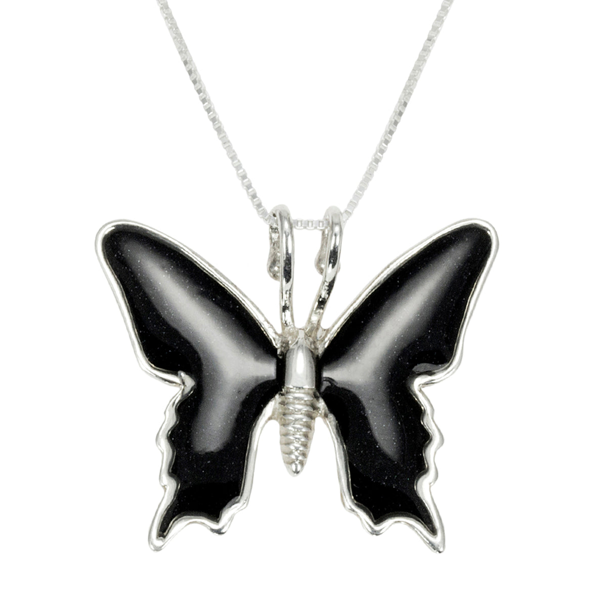 925 Sterling Silver Butterfly Necklace Handcrafted Pendant - NanoStyle Jewelry