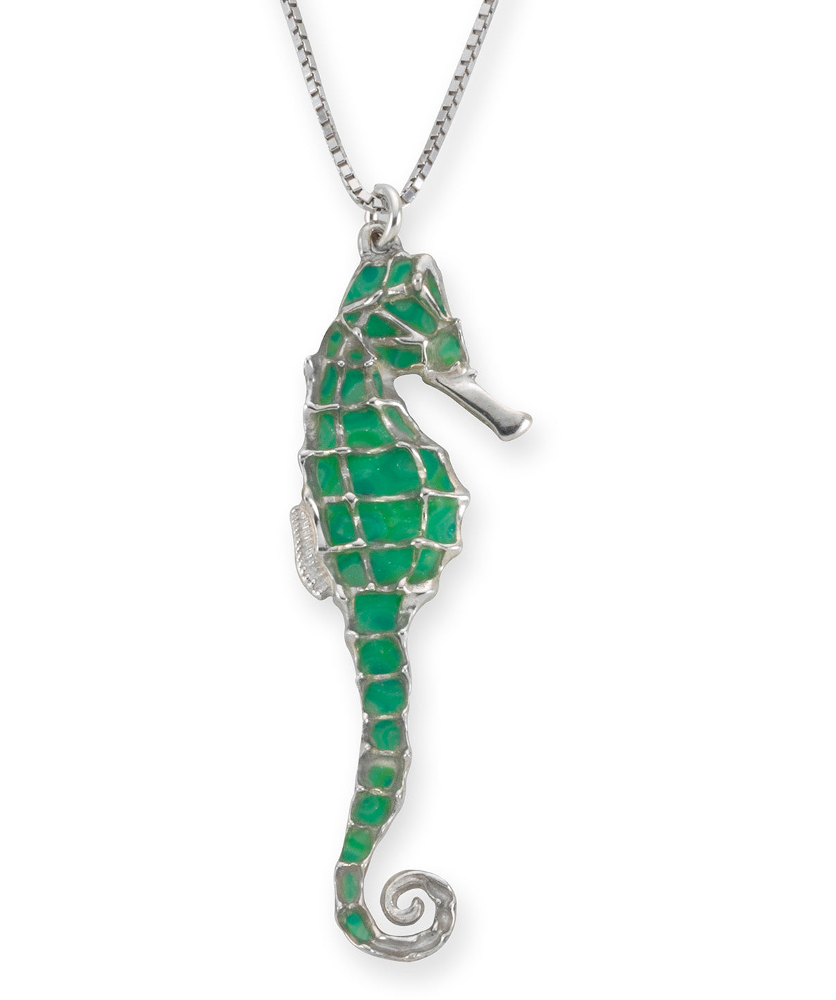 925 Sterling Silver Seahorse Necklace Handcrafted Pendant - NanoStyle Jewelry