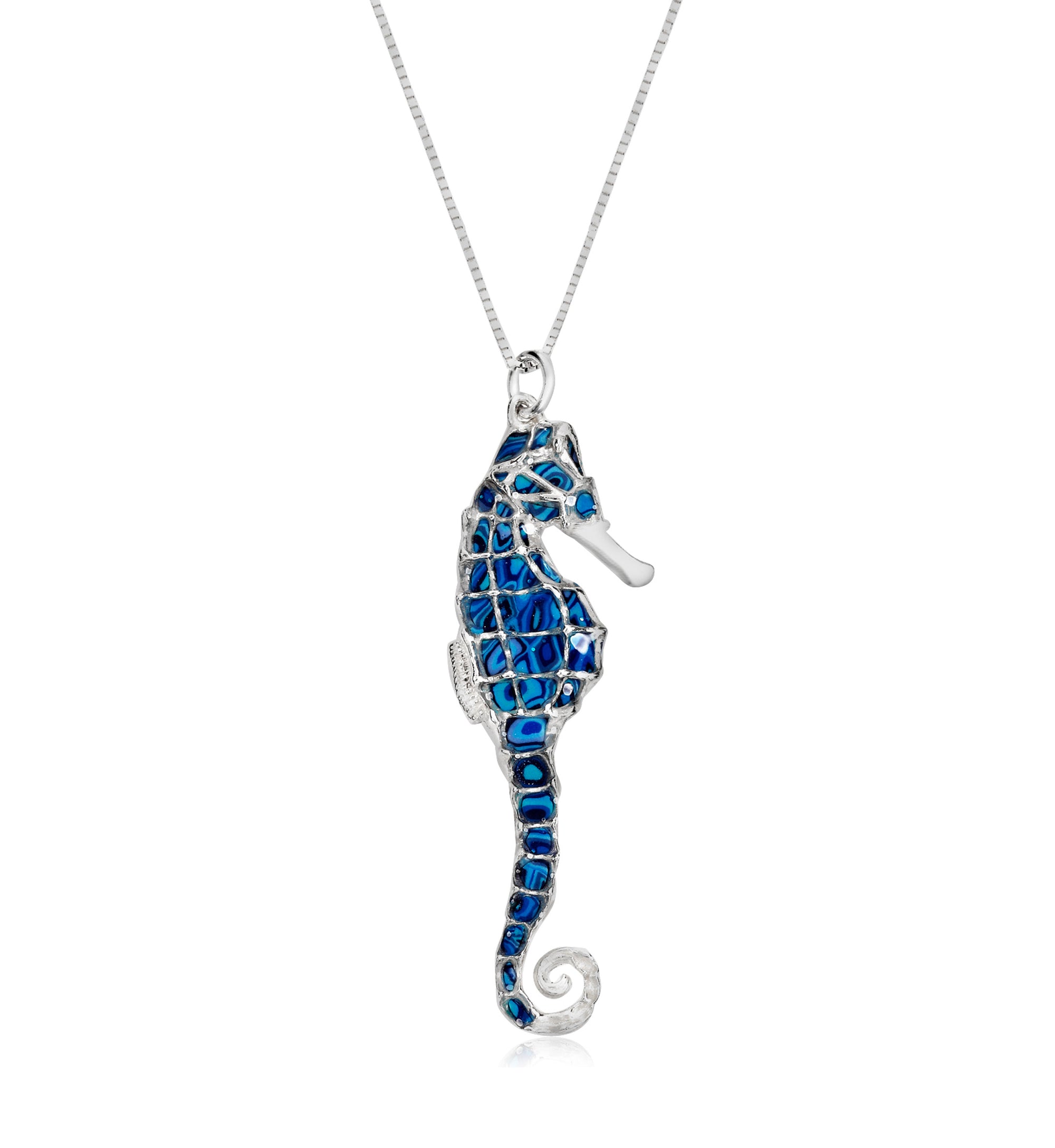 925 Sterling Silver Seahorse Necklace Handcrafted Pendant - NanoStyle Jewelry