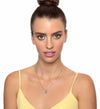 Beautiful Girl Wearing Pisces Star Sign Necklace - NanoStyle Jewelry