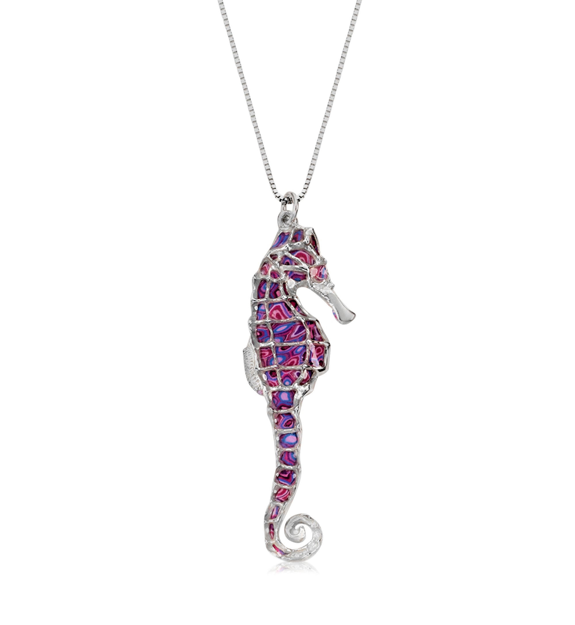 925 Sterling Silver Seahorse Necklace Handcrafted Pendant - NanoStyle Jewelry