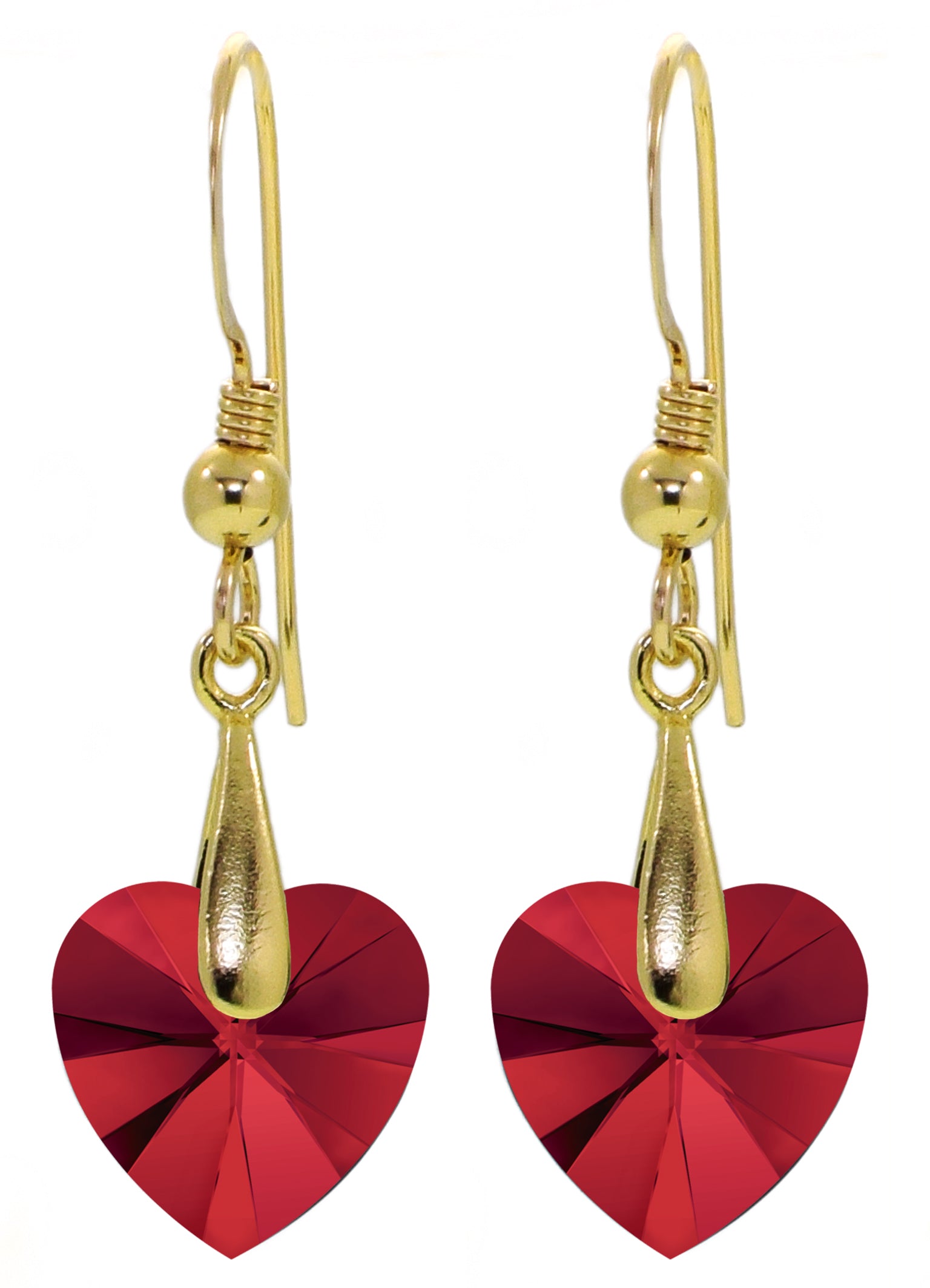 Gold Plated Heart Jewelry Set 120 Languages I Love You Necklace and Crystal Earrings - NanoStyle Jewelry