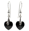 Swarovski Crystal Heart Drop Earrings 925 Sterling Silver